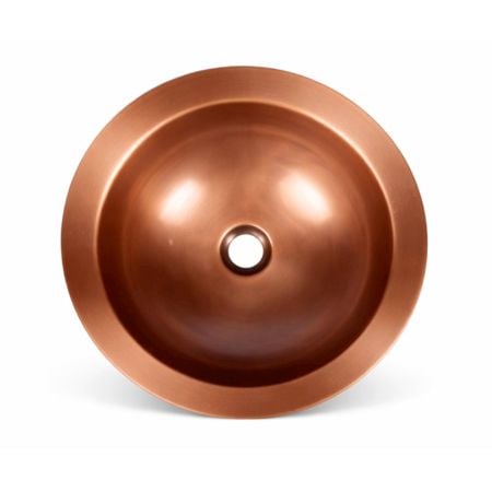 Small Antique Copper Basin With Detailed Embossed Design